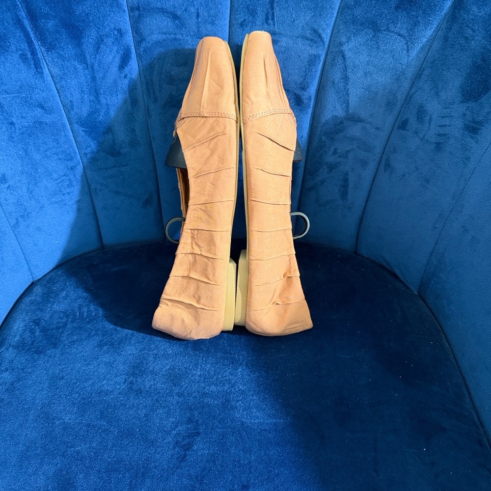 Korks Palmer Women's Coral/Nude Pleated Ballet Flats Size 10 - Picture 3 of 5